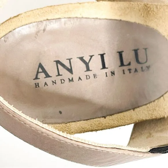 🍋 Anyi Lu • Women’s Bianca Heel Dress Sandals made in Italy Size EU 37.5