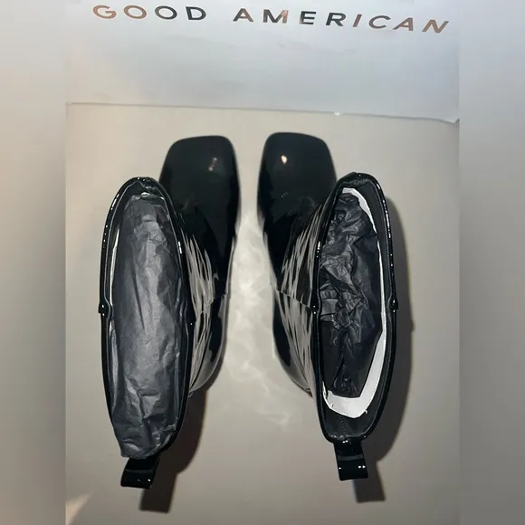 🖤 NIB! Good American Patent Ankle Boot