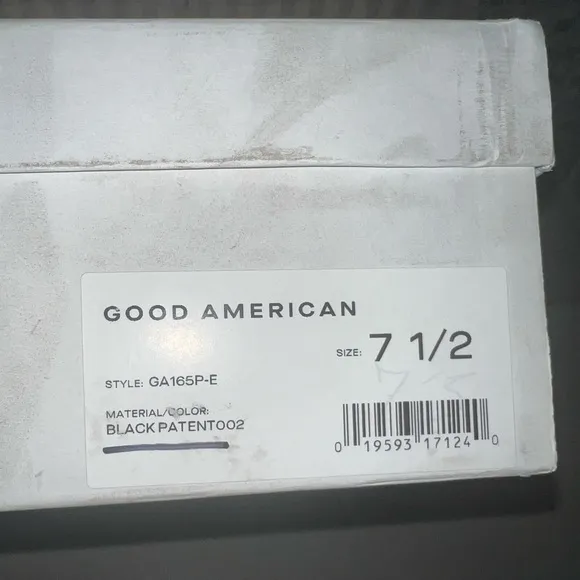 🖤 NIB! Good American Patent Ankle Boot