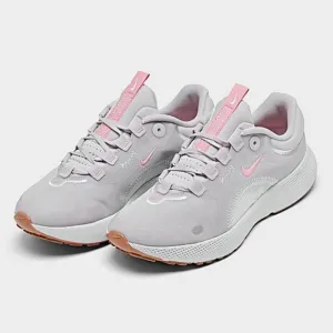 - NIKE React Escape Run Vast Grey/Pink Glaze Running shoes womens size 8