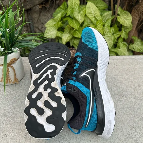 - NIKE React Infinity flyknit 2 Running Blue Orbit &amp; black size 12