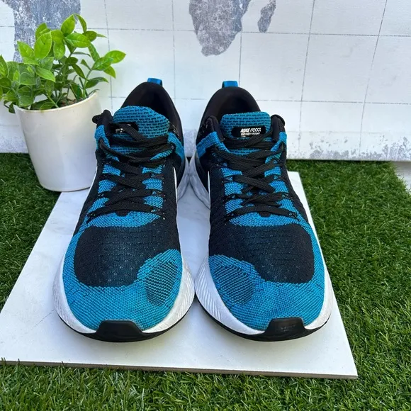 - NIKE React Infinity flyknit 2 Running Blue Orbit &amp; black size 12