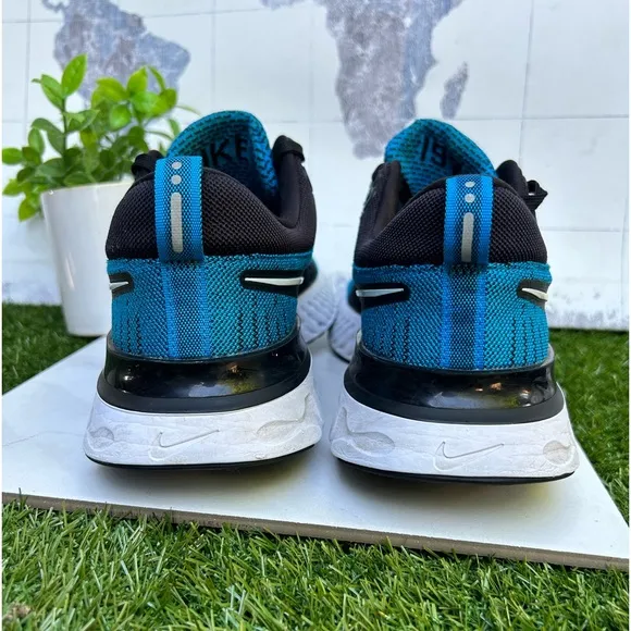 - NIKE React Infinity flyknit 2 Running Blue Orbit &amp; black size 12