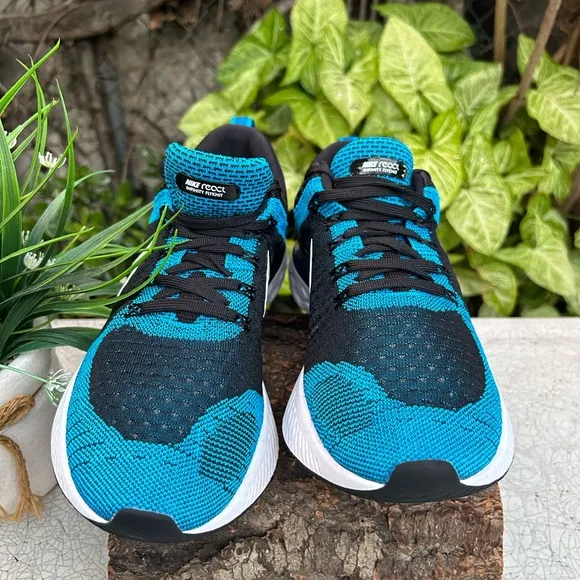 - NIKE React Infinity flyknit 2 Running Blue Orbit &amp; black size 12