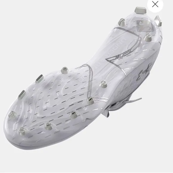 💥 UNDER ARMOUR Spotlight Lux MC 2.0 Football Cleats | White, Silver