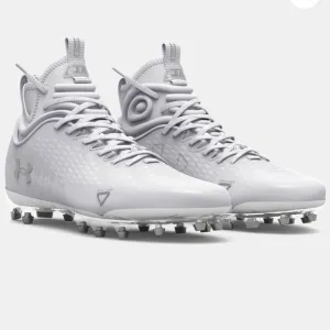 💥 UNDER ARMOUR Spotlight Lux MC 2.0 Football Cleats | White, Silver