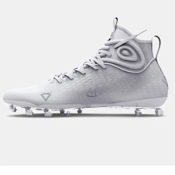 💥 UNDER ARMOUR Spotlight Lux MC 2.0 Football Cleats | White, Silver