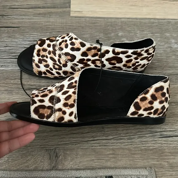 1. State Women's Celvin Leather Open-Toe Sandals Cheetah Haircalf