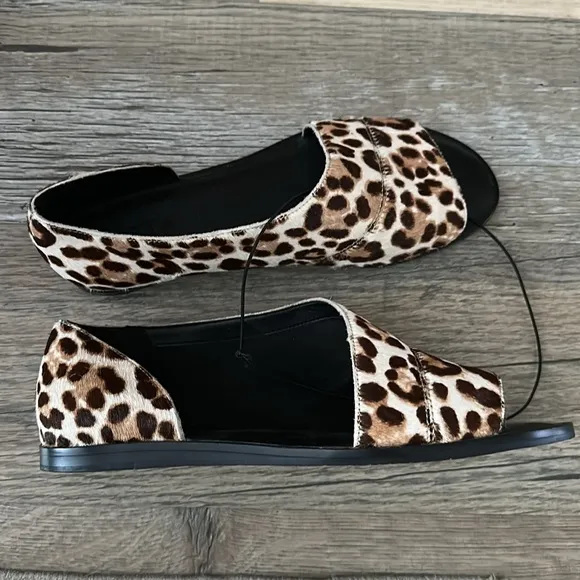 1. State Women's Celvin Leather Open-Toe Sandals Cheetah Haircalf