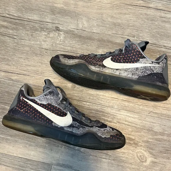 2015 Nike Kobe 10 &quot;Pain&quot; Tumbled Grey/Night Silver Basketball Shoes size 4.5y
