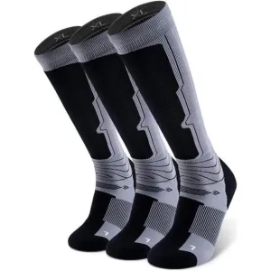 3 Pack Merino Wool Ski Socks for Skiing Winter Thermal Socks, Gray