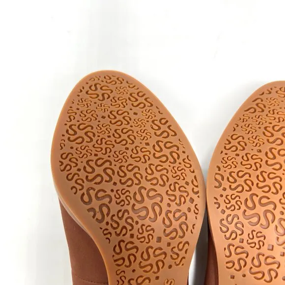9N 9 NARROW WIDTH Softwalk Womens Sienna Brown Leather Heels Pumps Shoes