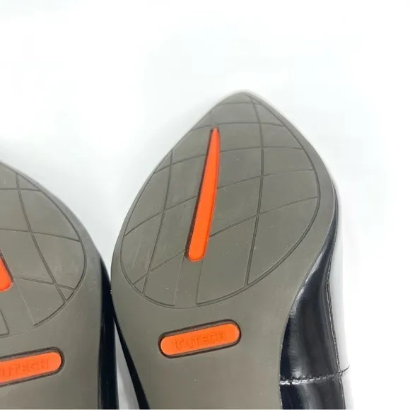 9W 9 W WIDE WIDTH Rockport Women's Total Motion 75MM Black Patent Leather Heels