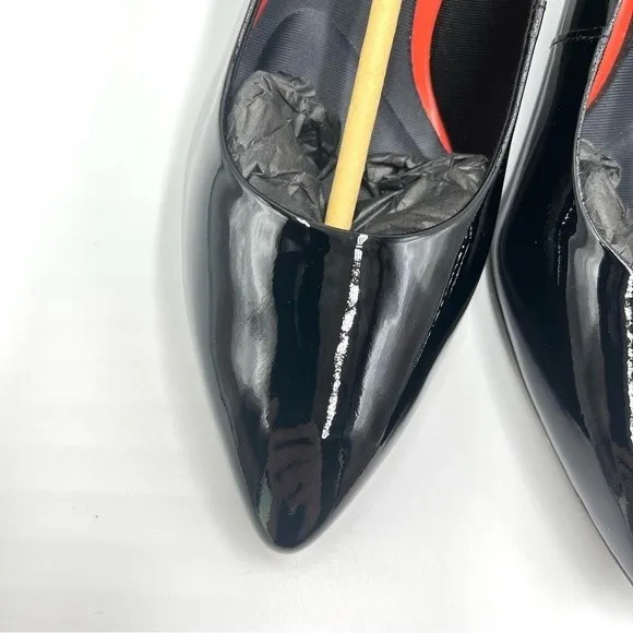 9W 9 W WIDE WIDTH Rockport Women's Total Motion 75MM Black Patent Leather Heels