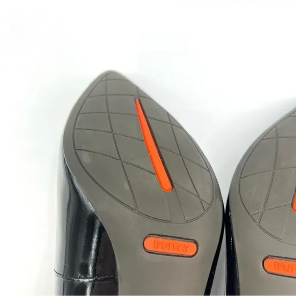 9W 9 W WIDE WIDTH Rockport Women's Total Motion 75MM Black Patent Leather Heels