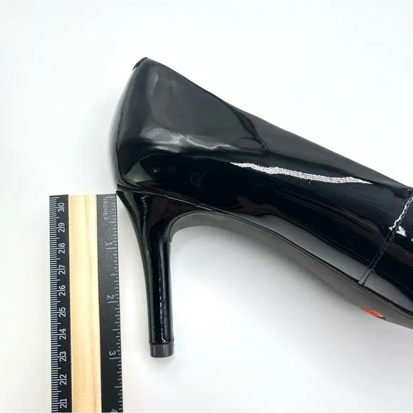 9W 9 W WIDE WIDTH Rockport Women's Total Motion 75MM Black Patent Leather Heels