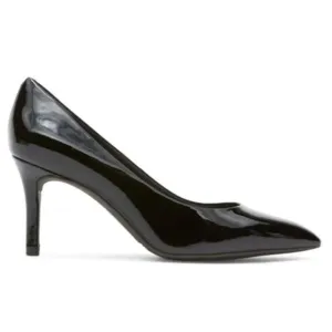 9W 9 W WIDE WIDTH Rockport Women's Total Motion 75MM Black Patent Leather Heels
