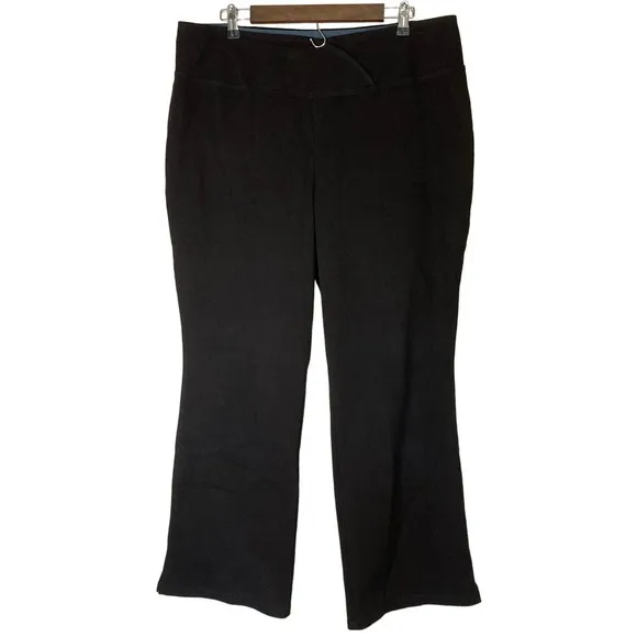 A615328 WOMEN WITH CONTROL Elite Prime Stretch Denim Flare Pants Noir Pl P 20