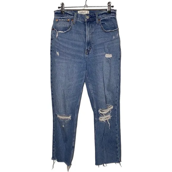 Abercrombie Womens Size 28/6R CURVE LOVE The Ankle‎ Straight Ultra High Rise