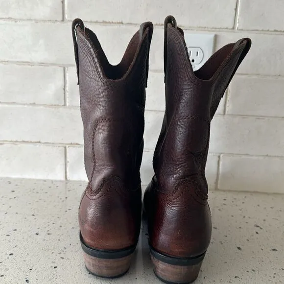 Ad Tec Men's Ranch Wellington Work Boots Oil Resistant Brown Tanned Leather 8.5M