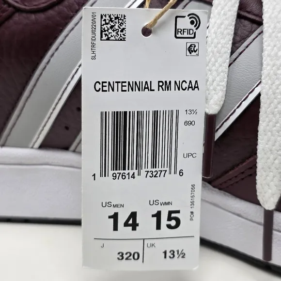 adidas Centennial RM NCAA Pack Texas A&amp;M University Athletic Shoe Sz M14/W15 New