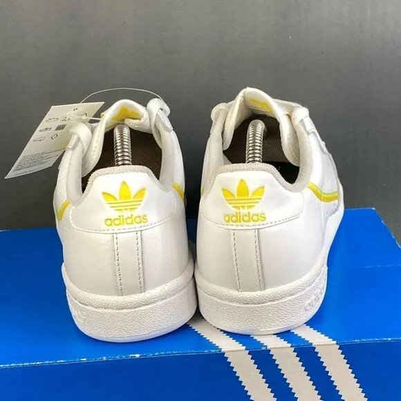 Adidas Continental 80 'White Semi Frozen Yellow' sneaker shoes womens size 7.5