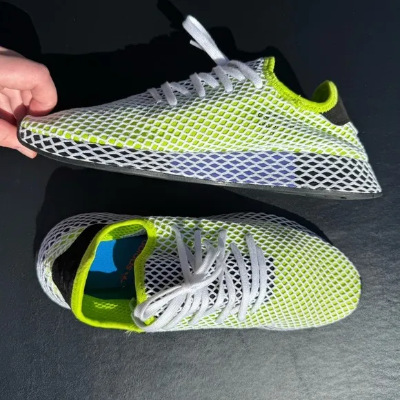 Adidas Deerupt Solar Slime Black Men's Size 11 B27779 Running Shoes Athleisure