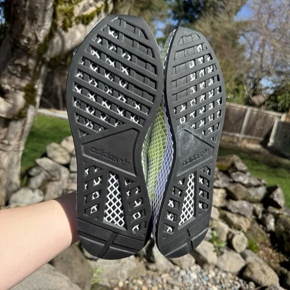 Adidas Deerupt Solar Slime Black Men's Size 11 B27779 Running Shoes Athleisure