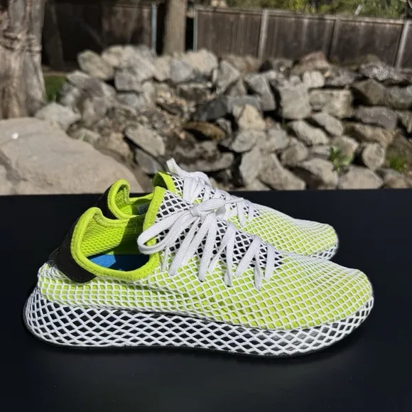 Adidas Deerupt Solar Slime Black Men's Size 11 B27779 Running Shoes Athleisure