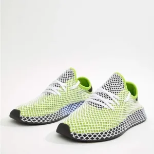 Adidas Deerupt Solar Slime Black Men's Size 11 B27779 Running Shoes Athleisure