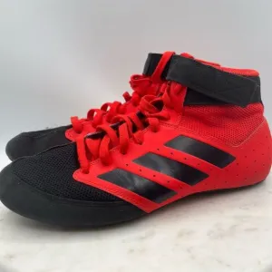 Adidas Mat Hog 2.0 Men's Wrestling Shoes Red Size 9‎ High Top Athletic