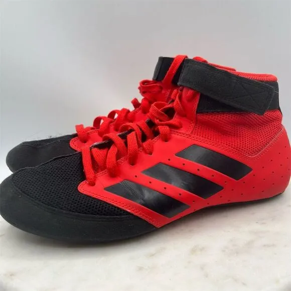 Adidas Mat Hog 2.0 Men's Wrestling Shoes Red Size 9‎ High Top Athletic