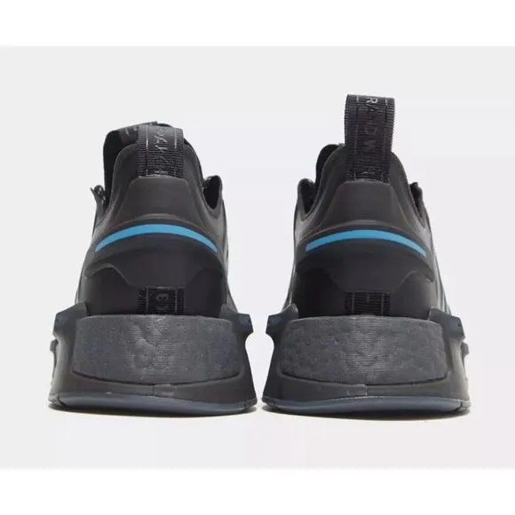 Adidas Originals NMD R1 Boost Ultra Black Blue Shoes Mens 9.5 NEW Fast Shipping