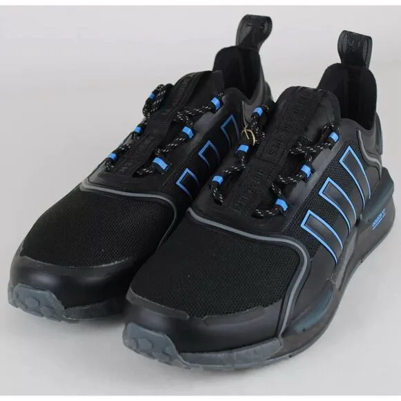 Adidas Originals NMD R1 Boost Ultra Black Blue Shoes Mens 9.5 NEW Fast Shipping