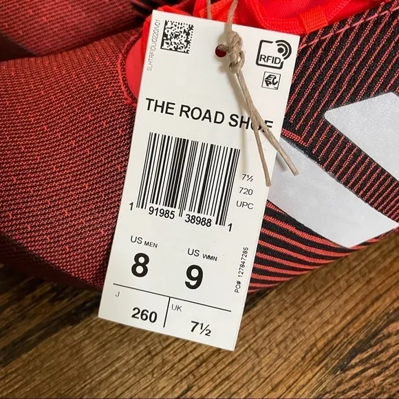 Adidas The Road Shoe Cycling Shoes Orange Solar Red Black
