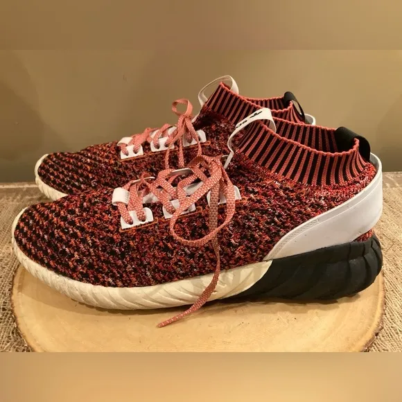 Adidas Tubular Doom Sock Primeknit Shoe Mens Red Black Ecru Tint  CQ0950  Sz-12
