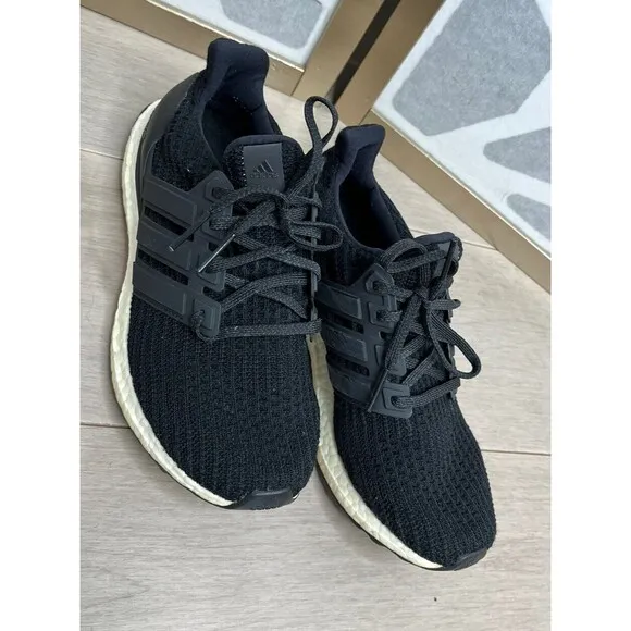 Adidas Ultraboost 4.0 Core BB6149 Black Running Shoes Sneaker Women's Sz 8