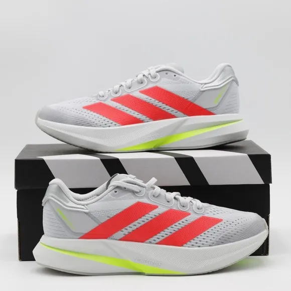 Adidas Women's Duramo Speed 2 Breathable Wide Running Shoes Gray/Red Size 7.5