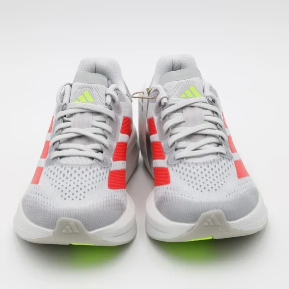 Adidas Women's Duramo Speed 2 Breathable Wide Running Shoes Gray/Red Size 7.5