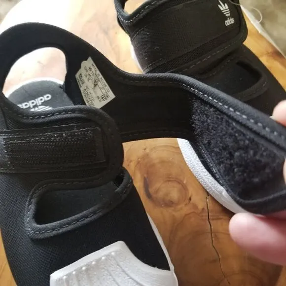 ADIDAS Originals Superstar 360 Toddler Girls Closed Toe Sandals in Black &amp; White