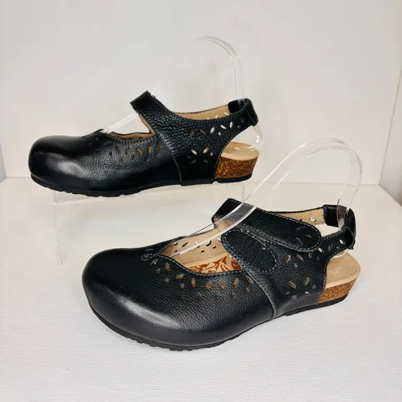 Aetrex Clogs Women's Size 7 Cheryl Leather Sling Back Mary Jane Slip-On Shoe EUC