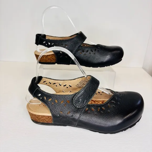 Aetrex Clogs Women's Size 7 Cheryl Leather Sling Back Mary Jane Slip-On Shoe EUC