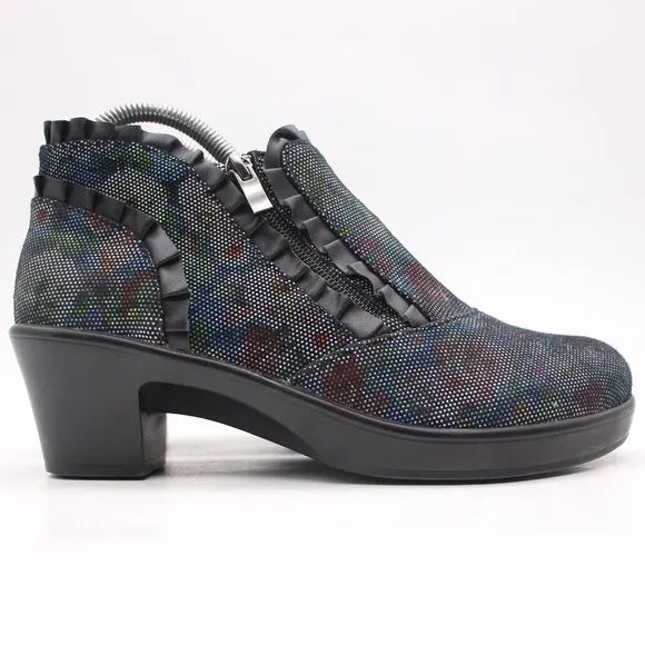 Alegria Ankle Boots Women's Size 39 US9 Hannah Multi Dot Floral HAN-509 Leather