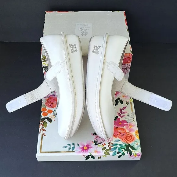 Alegria Paloma White Napa Leather Mary Jane Shoes Sz 36 (6/6.5) 600s Comfy Nurse
