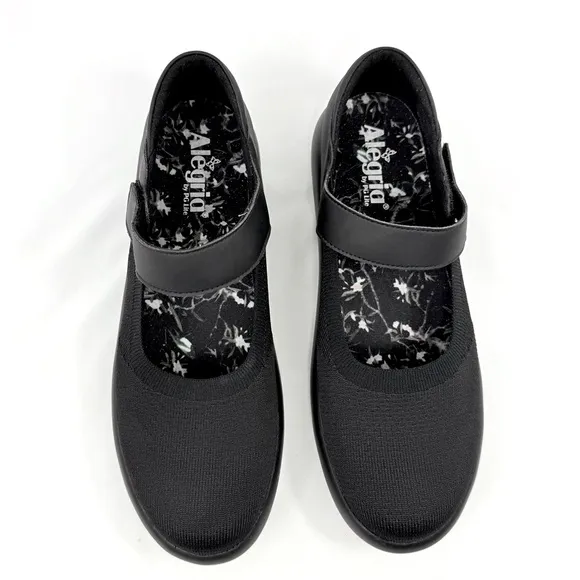 Alegria PG Lite OLIVIA Black Dream Fit Textile Mary Jane Support Shoes