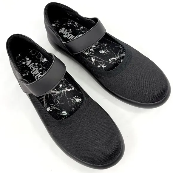 Alegria PG Lite OLIVIA Black Dream Fit Textile Mary Jane Support Shoes
