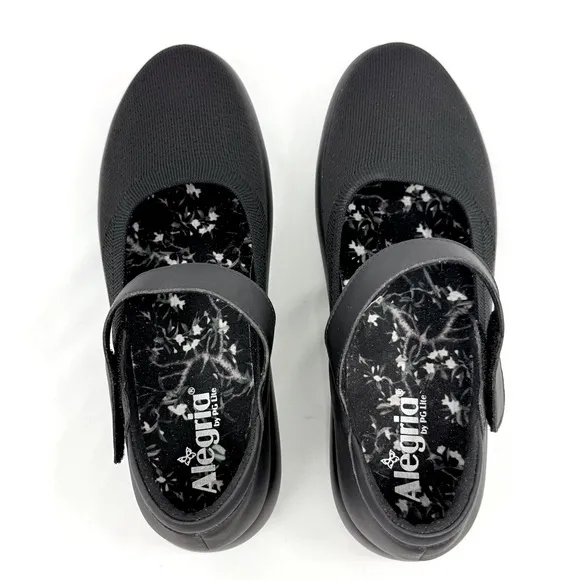 Alegria PG Lite OLIVIA Black Dream Fit Textile Mary Jane Support Shoes