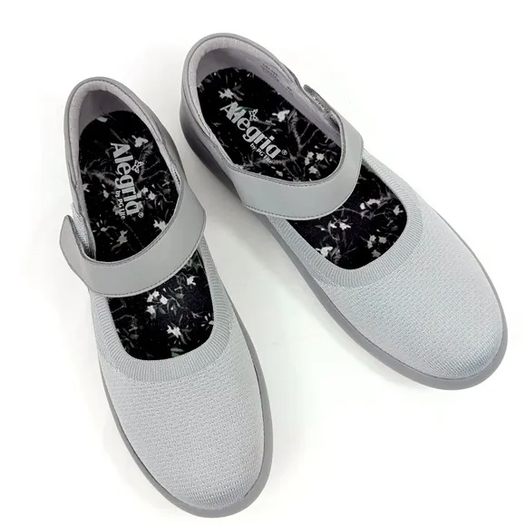 Alegria PG Lite OLIVIA Gray Dream Fit Textile Mary Jane Support Shoes
