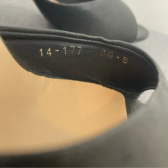 ALL BLACK Mesh Ankle Heeled Sandals - Size 36.5