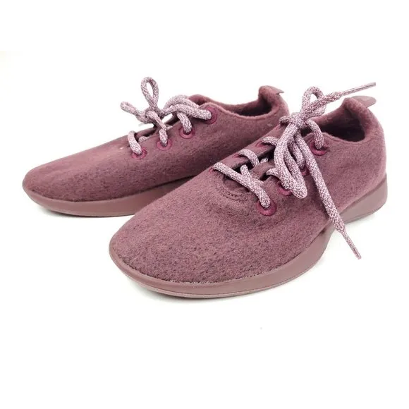 Allbirds Women's Wool Runners Red Burgundy Comfort Shoes Size 7